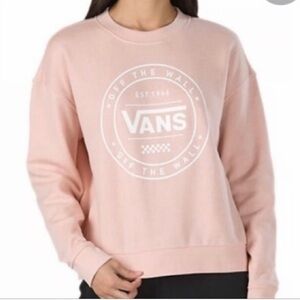 Vans Women's Light Pink Crew Neck Sweater